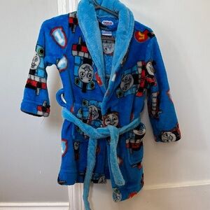 Thomas & Friends Blue Kids Pajamas fleece robe 2T